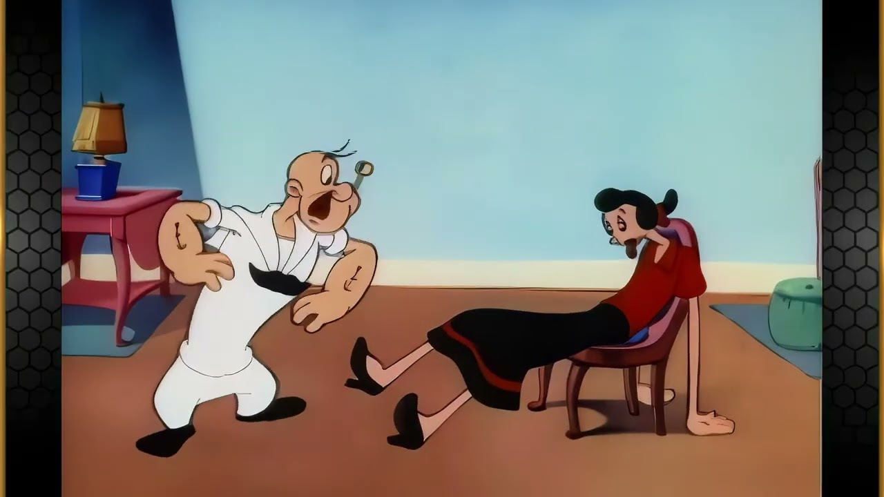 Popeye: Fright to the Finish (1954)  - REMASTERED FHD AND RECOLORED CRYSTAL CLEAN
