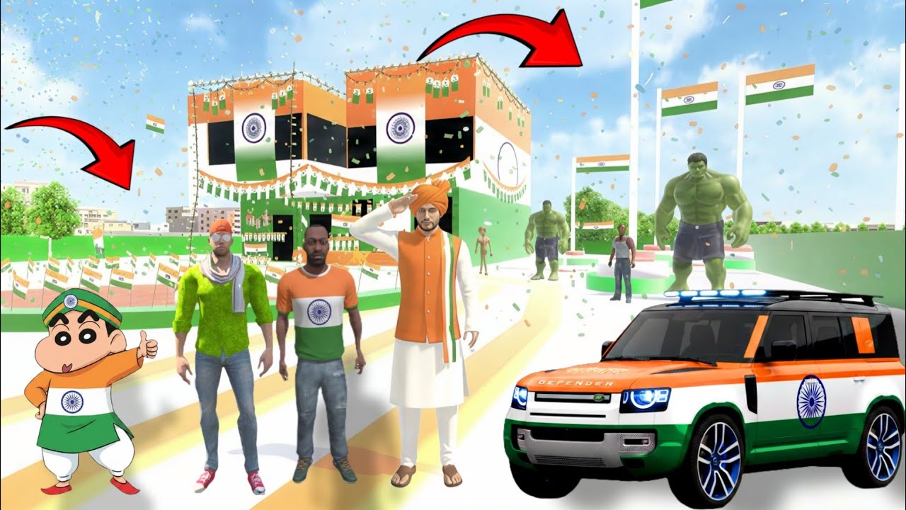 🤩 Franklin Ke Sath Republic day Celebration 🎉🇮🇳 Indian Theft Auto💥😱Indian Bike Driving 3d New Update