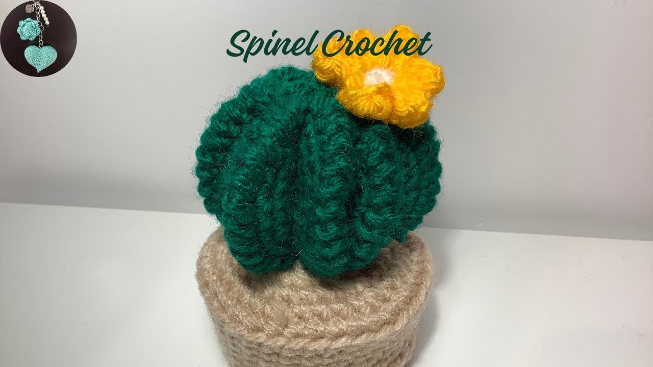 Crochet Cactus with a pot | Spinel Crochet and Cook