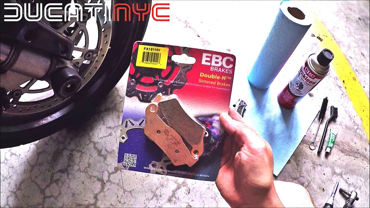 how to replace front brake pads on 2006 Ducati Monster 620 - EBC Double-H brake pads EZ how to v898