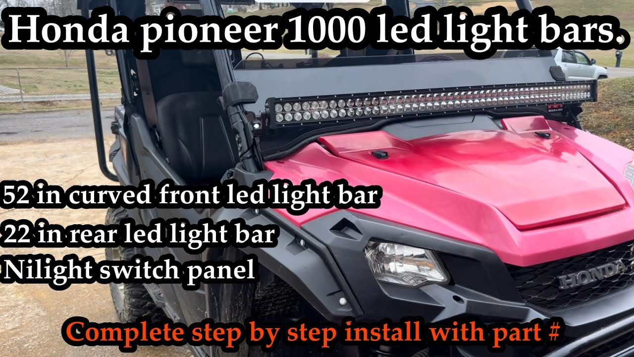 Светодиодные балки и панель переключателей HONDA PIONEER 1000 от NILIGHT! Как установить светодио...