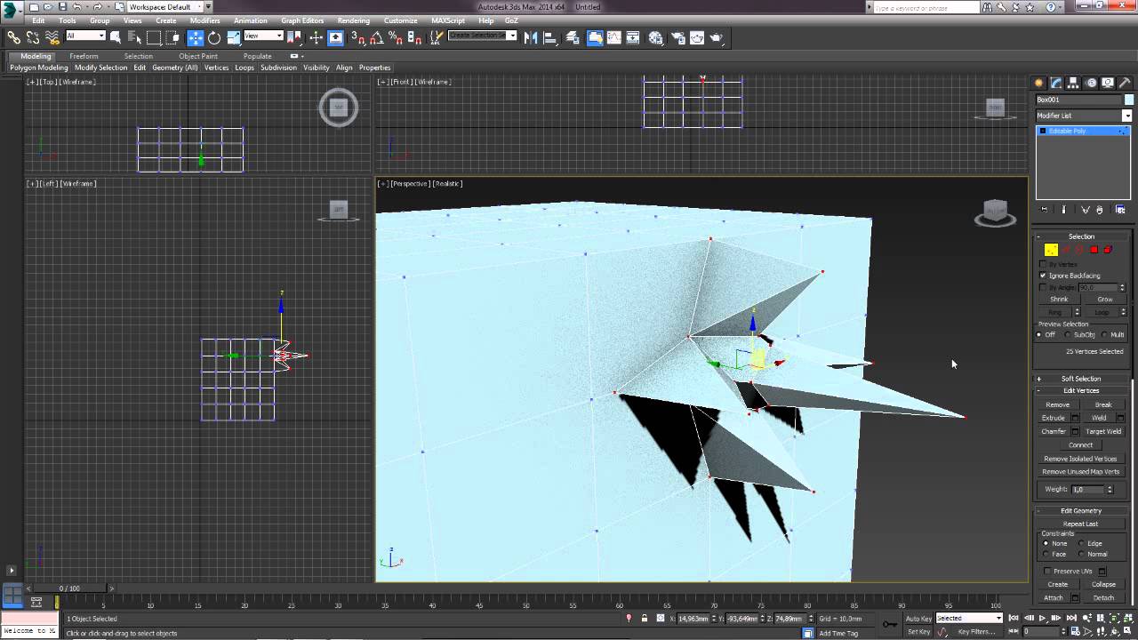 3D Max. Урок №17. Часть 1. Основы полигонального моделирования. Модификатор Edit Poly.