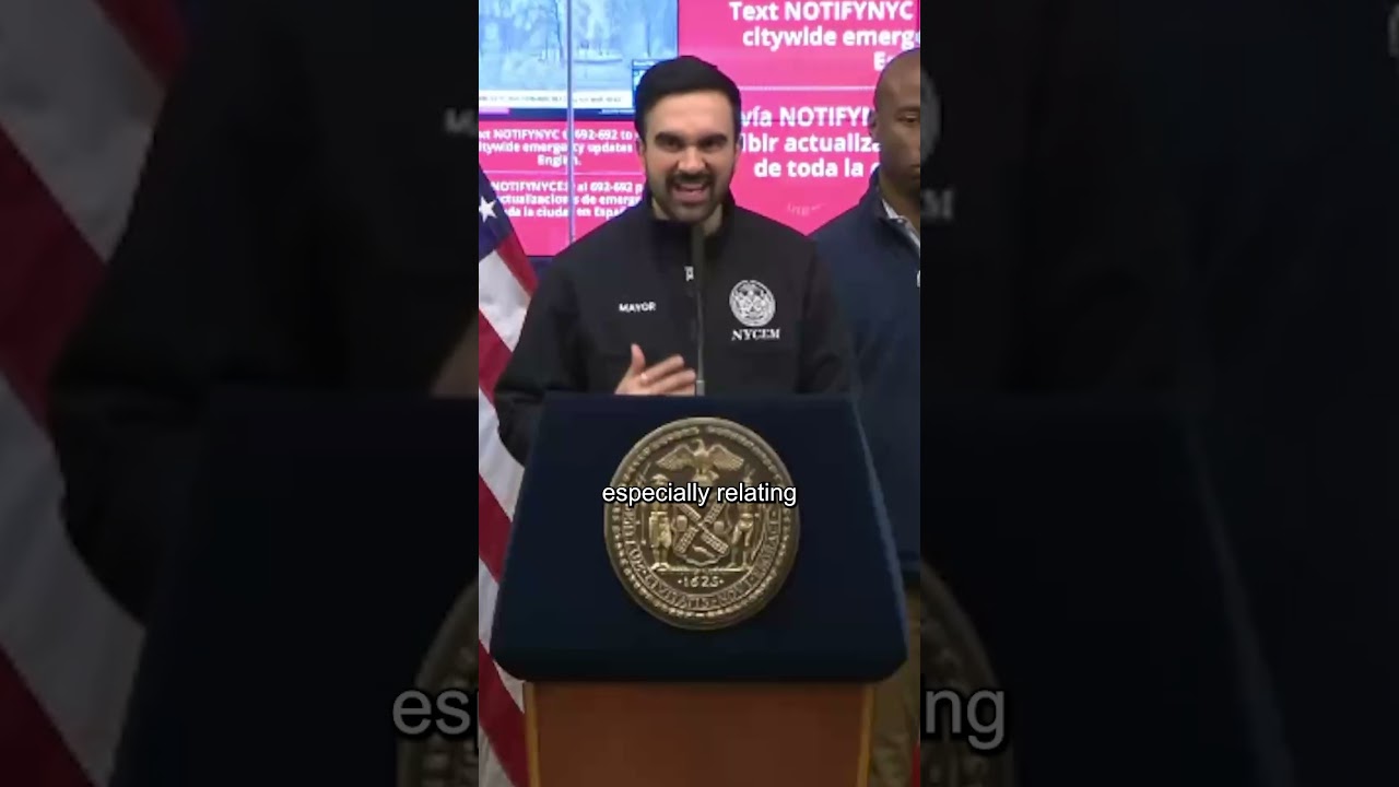 Mayor Zohran Mamdani discusses winter storm travel ban to keep roadways safe and clear #nyc #snow