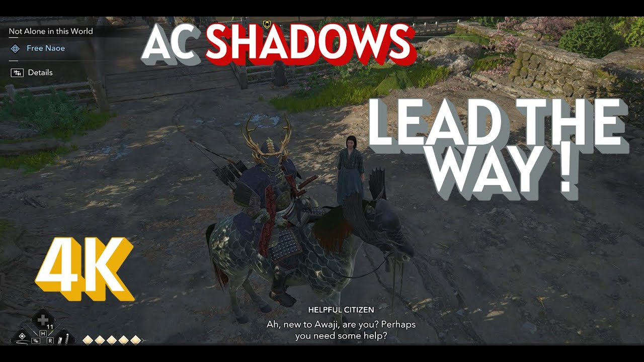 Check what happens if Yasuke follows this lady in AC Shadows - CLAWS OF AWAJI DLC  | 2160p4K |