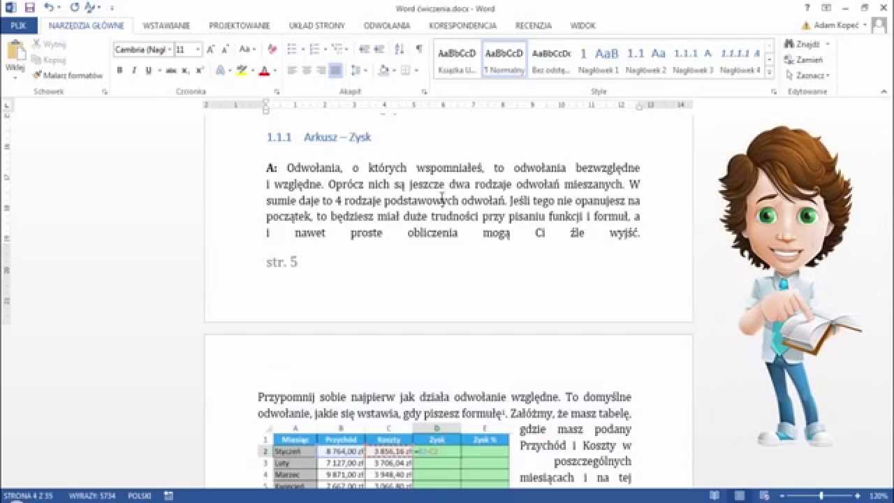 Word-23   Problem z wyjustowaniem   za szerokie wiersze