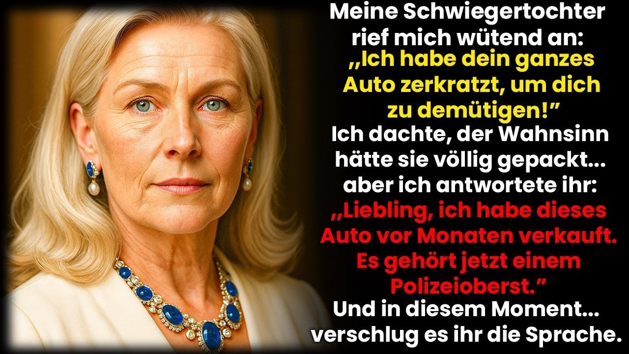 Meine Schwiegertochter zerstörte mein Auto, um mich zu demütigen – doch die Überraschung traf sie.