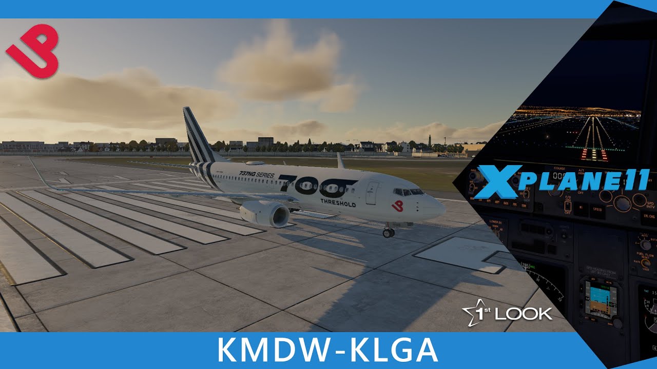 X-Plane 11 LIVE | B737-700NG | Chicago-New York | Threshold LevelUP