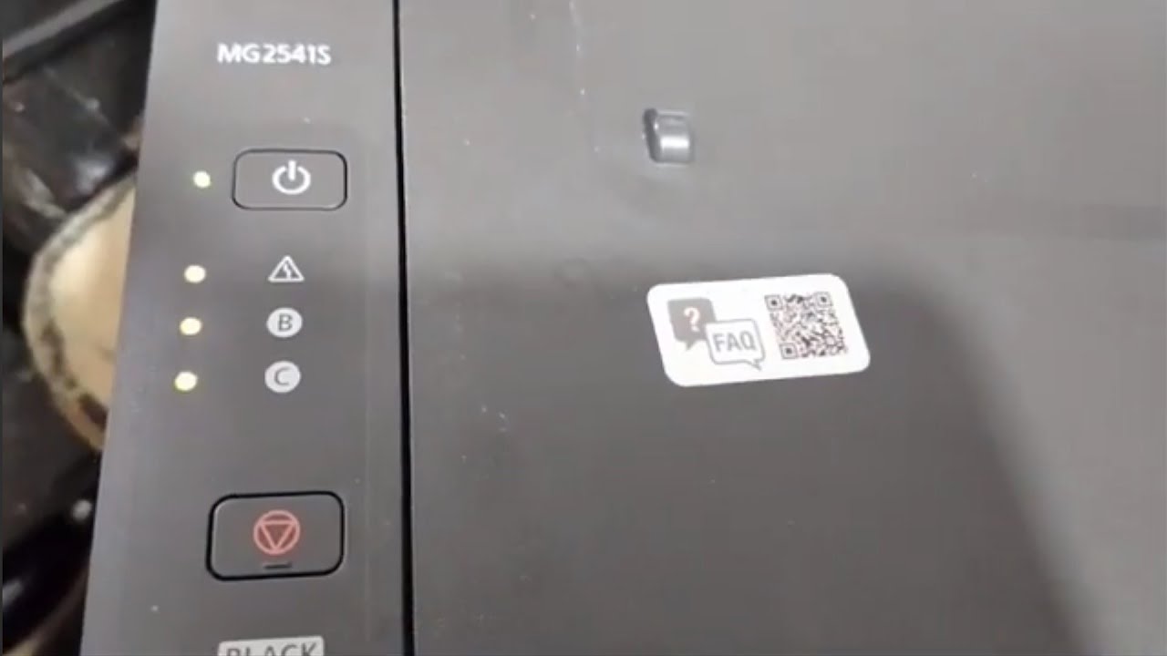 canon pixma mg 2541s clignote triangle C B ضوء غماز للحبر والمثلث