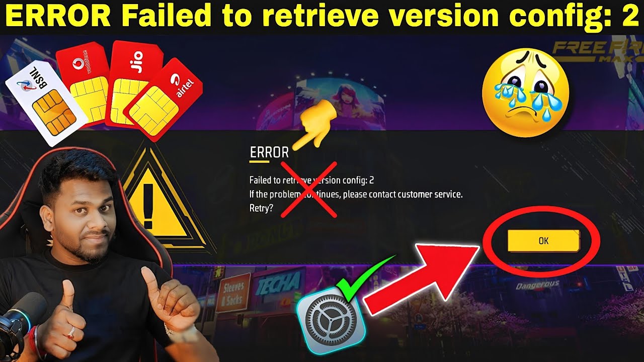 ERROR Failed to retrieve version config: 2 If the problem continues please contact customer service