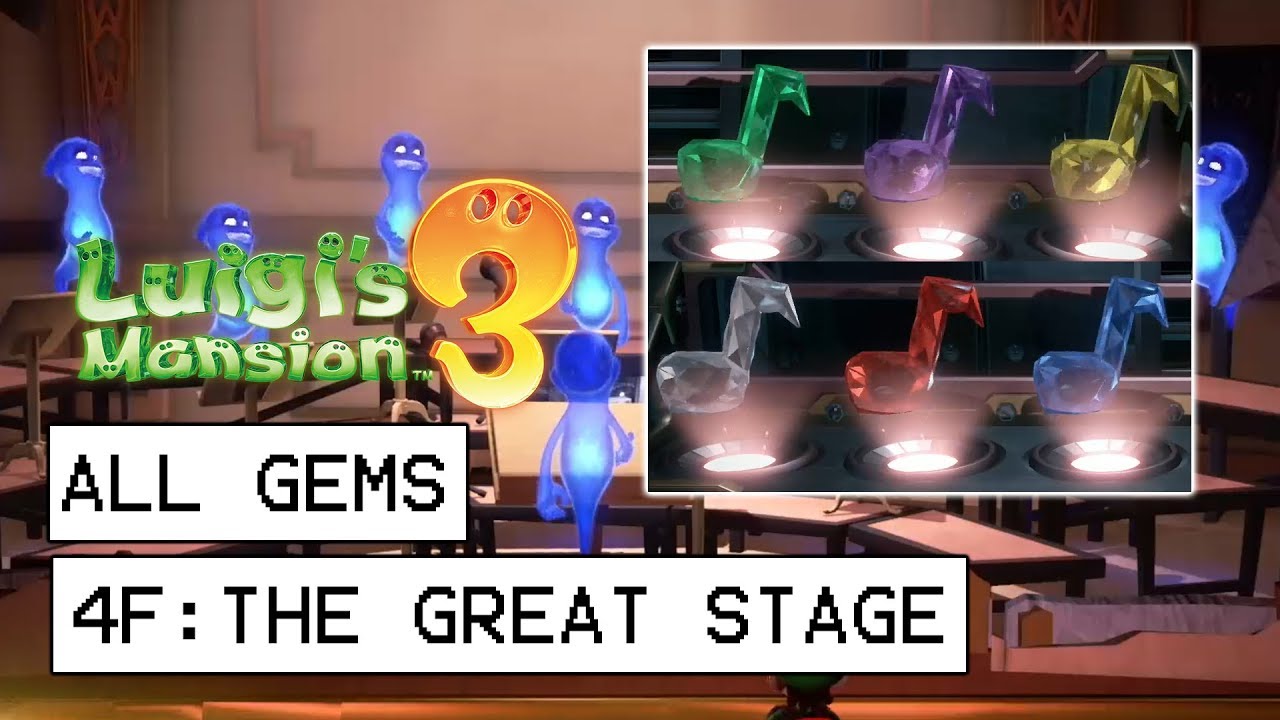 Luigi's Mansion 3 All Gem Locations - 4F: The Great Stage