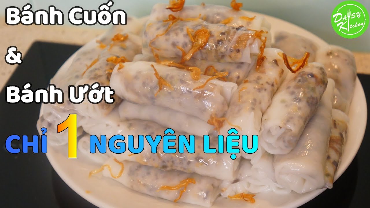 Как приготовить мягкие и жевательные рисовые рулетики на пару (B&Aacute;NH CUỐN/B&Aacute;NH ƯỚT) всего из одног...