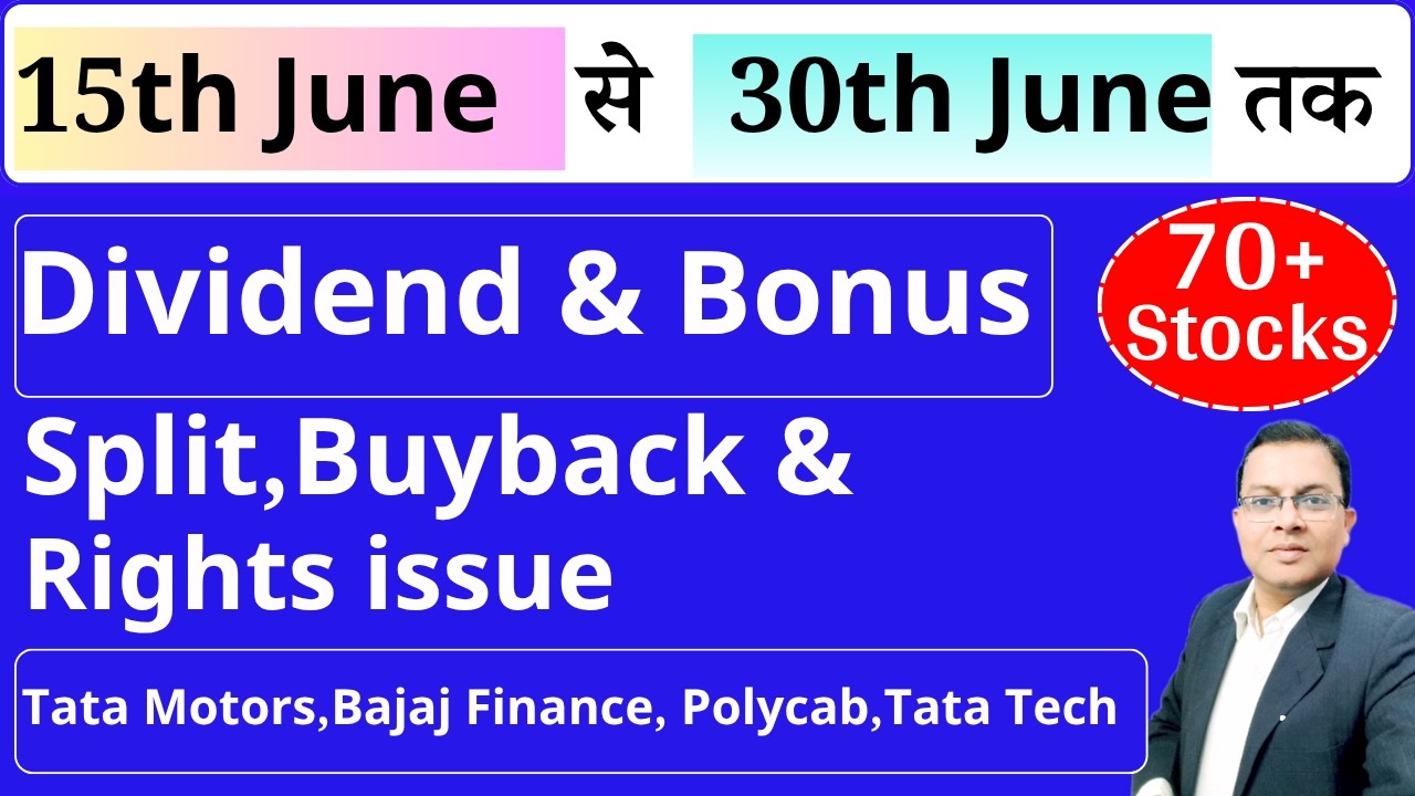 Top 65 Dividend stocks ,Bonus & Split I Upcoming dividend I Upcoming Bonus 2026 I TMPV I BAJFINANCE