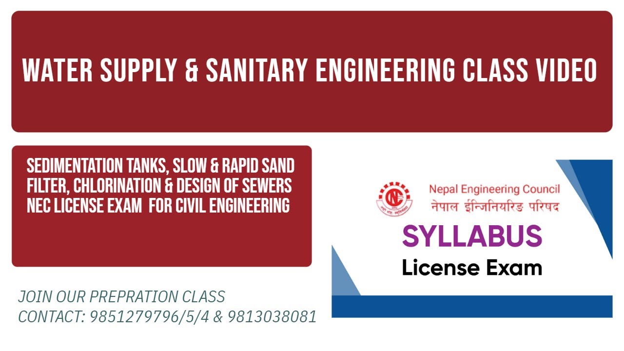Sedimentation Tanks, Slow & Rapid Sand Filter, Chlorination & Design of Sewers: Water Supply