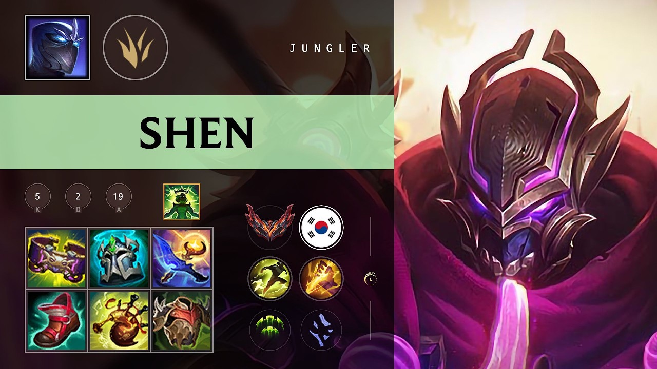 Shen Jungle vs Naafiri - KR Grandmaster Patch 26.09