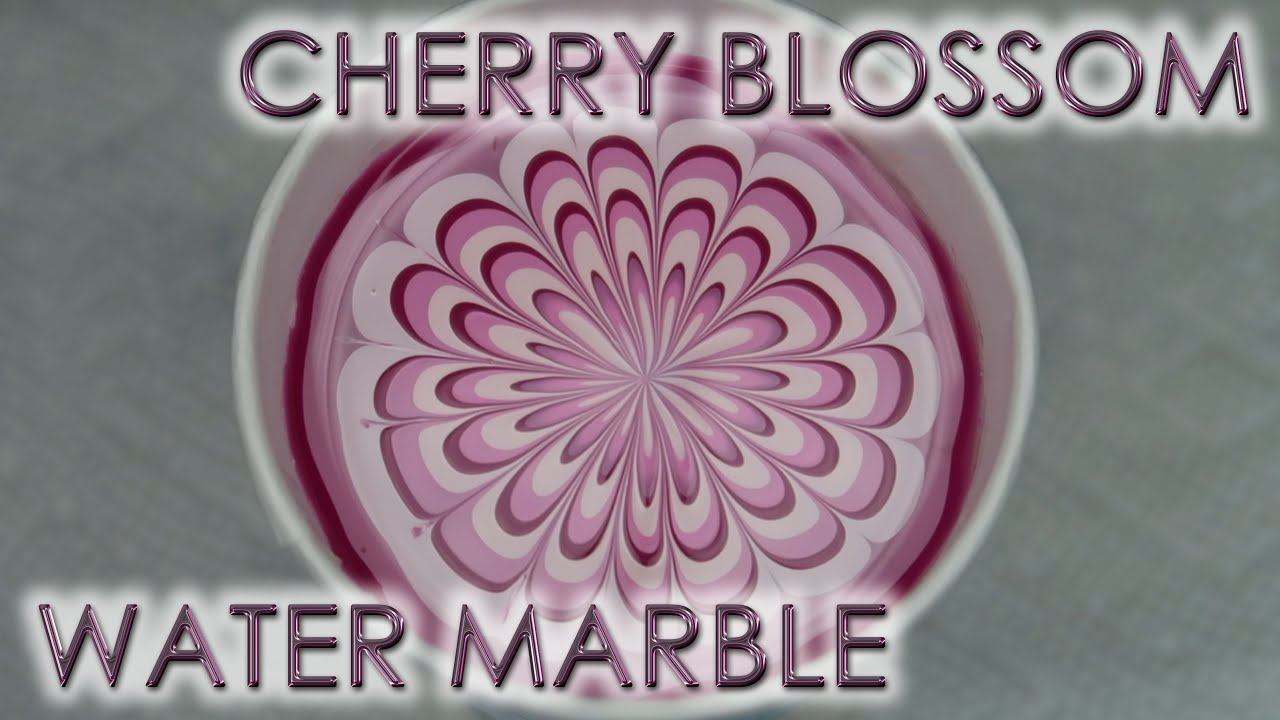 Holo Cherry Blossom | Water Marble March 2024 | DIY Nail Art Tutorial | MSLP