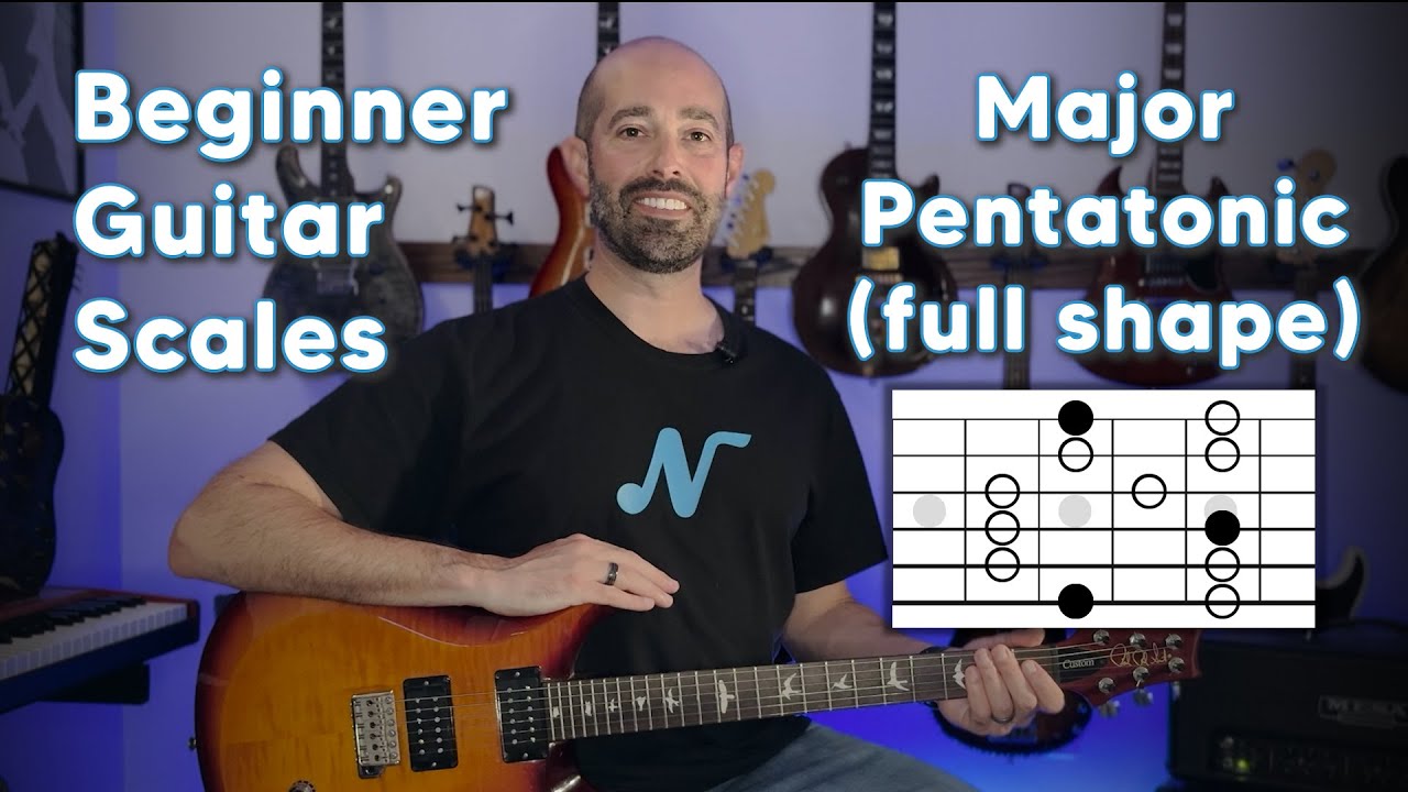 Beginner Guitar Scales - Major Pentatonic (full shape)