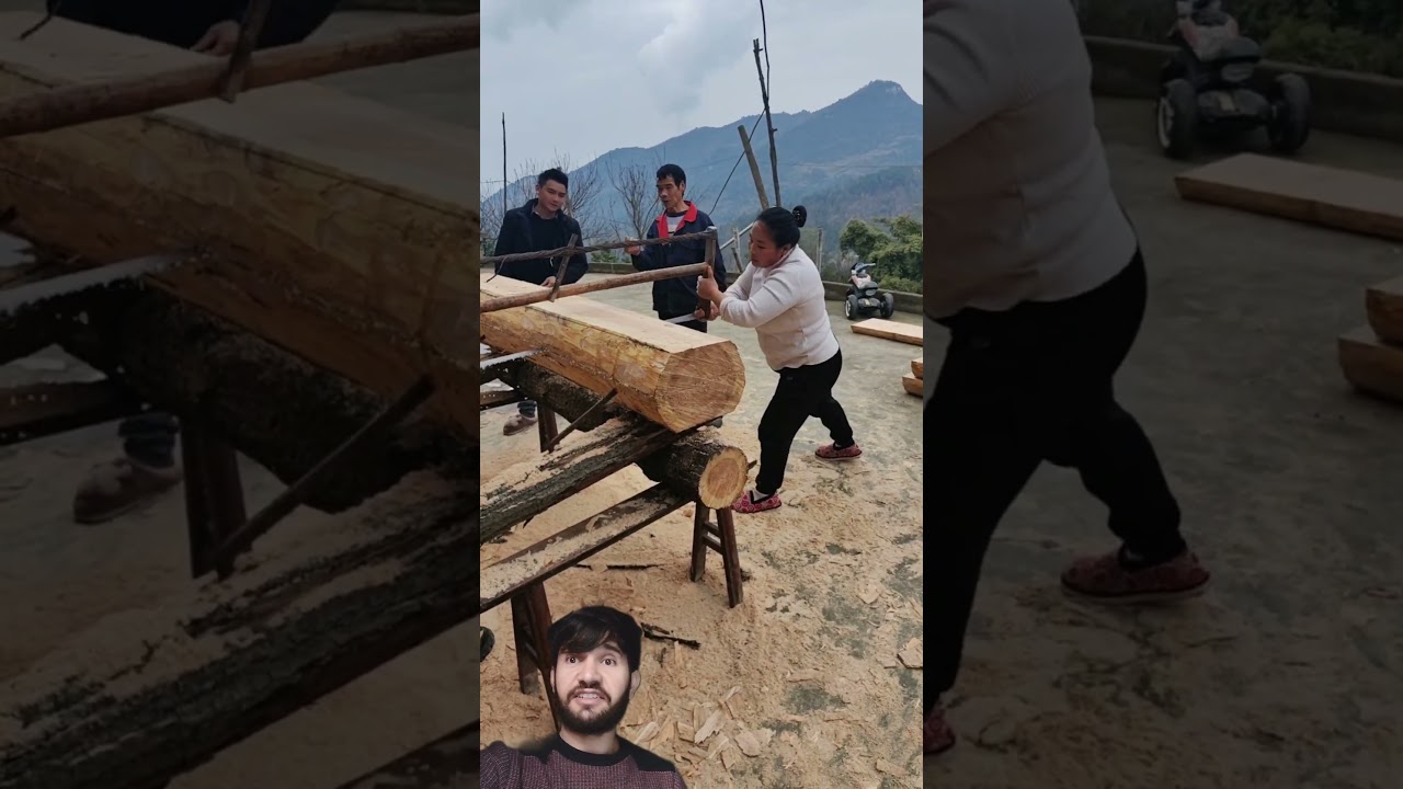 Perfect Center Cut with a Hand Saw | Pure Skill #shorts #woodworking #shortsfeed