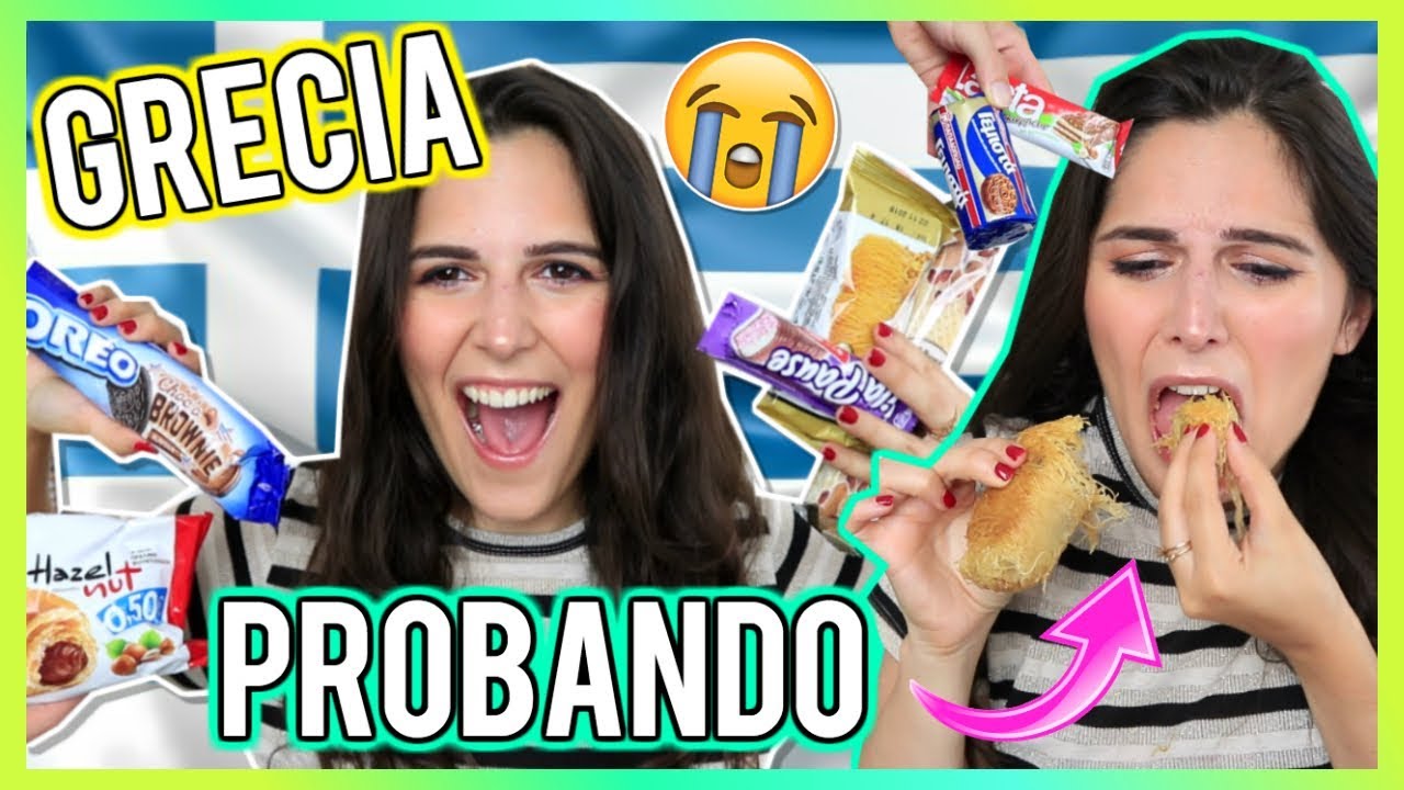 PROBANDO COSAS RARAS DE GRECIA: Oreos Brownie? - Trying WEIRD Greece sweets and cookies!