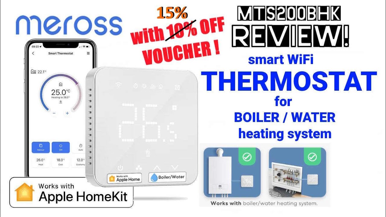 Meross smart WiFi thermostat for HomeKit - installation & full review!