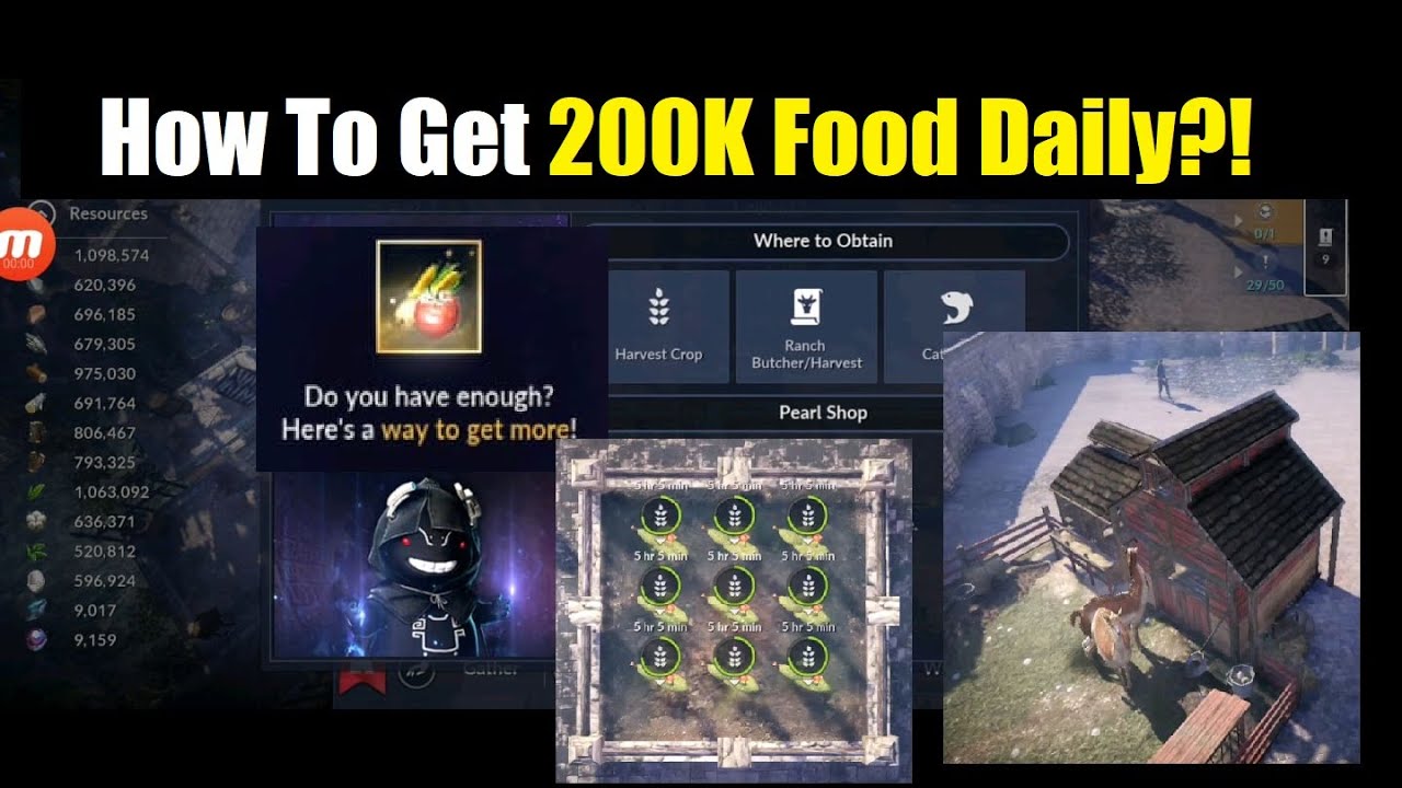 Black Desert Mobile How To Get 200k Food Daily?!