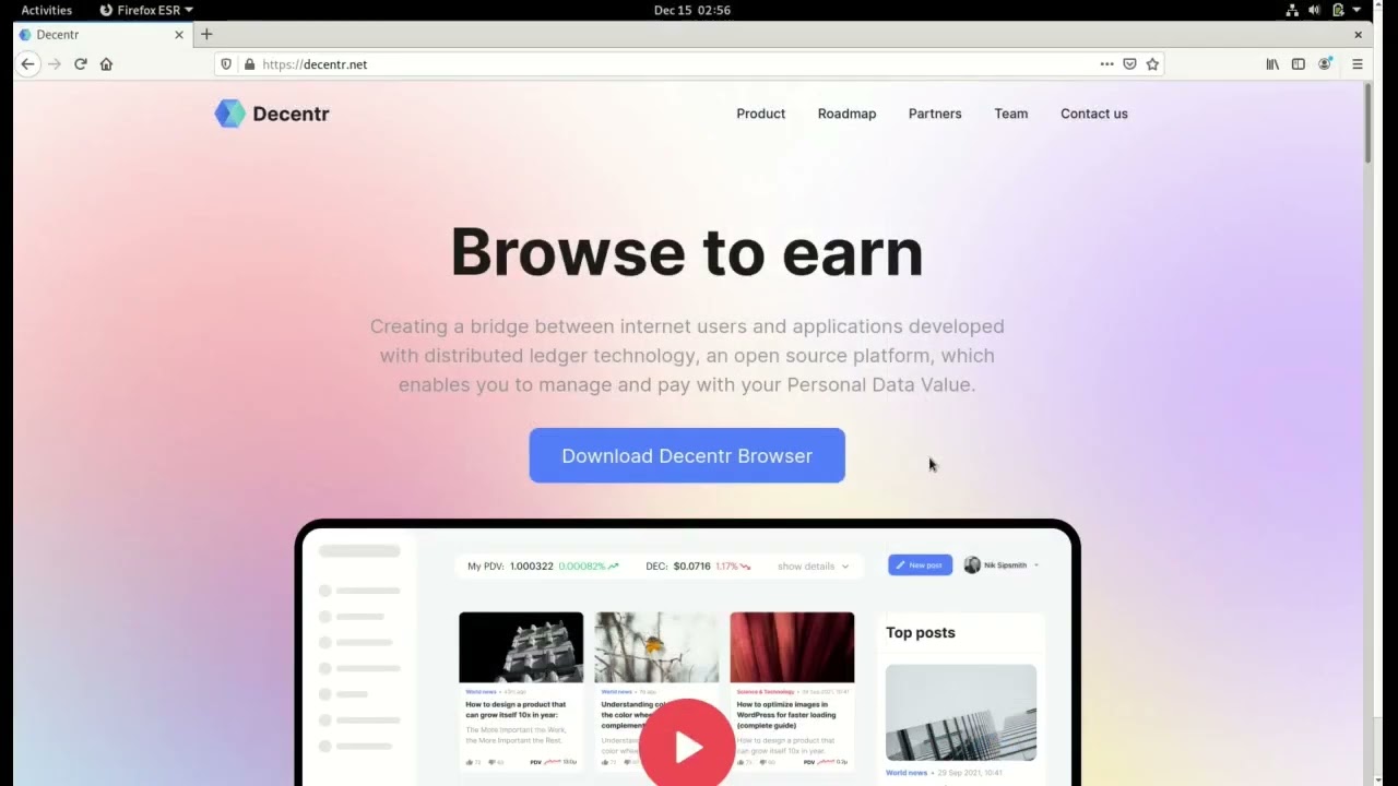 Installing Decentr Browser