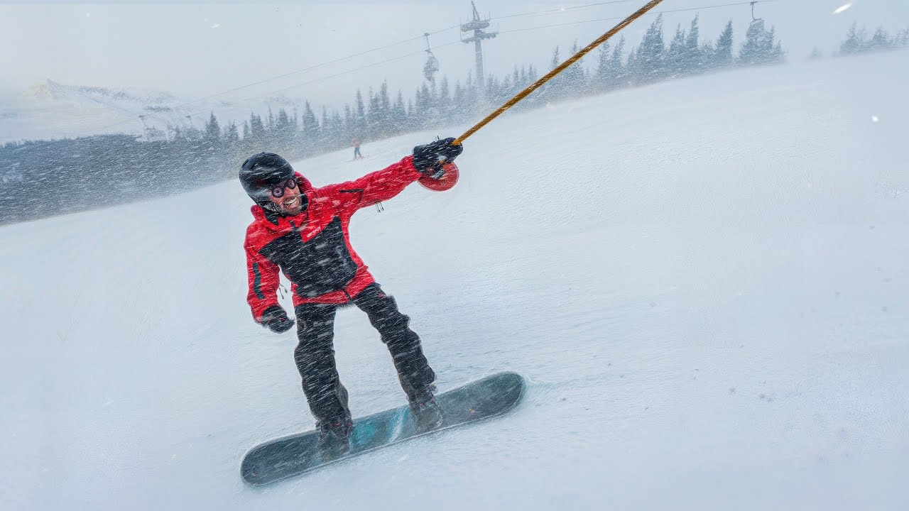 Snowboarding pe COD ROȘU de vânt