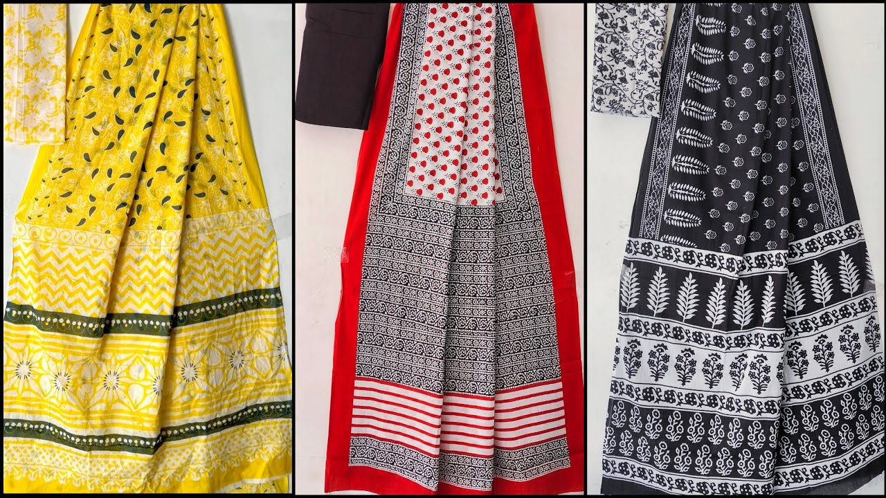 Mulmul Cotton Sarees | Free Shipping | Office Wear Cotton Mulmul Sarees #shopnow 