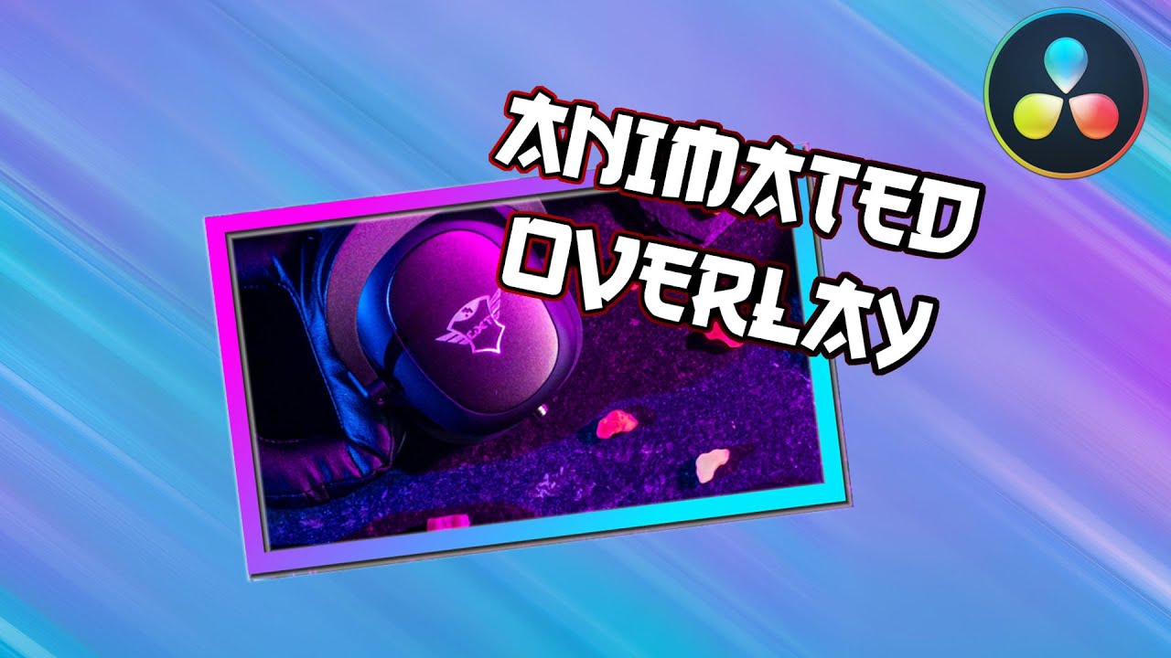 FREE Animated twitch webcam overlay tutorial | Davinci Resolve!