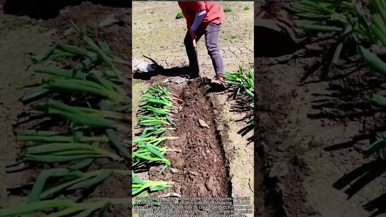 Plant Leeks with Special Tool: Perfect Ridges Fast! 🌱🔧