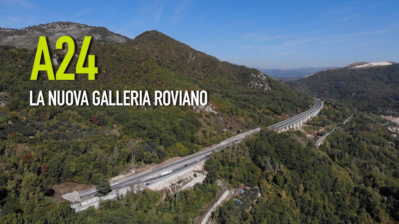 A24: riapre la Galleria Roviano in direzione L’Aquila.
