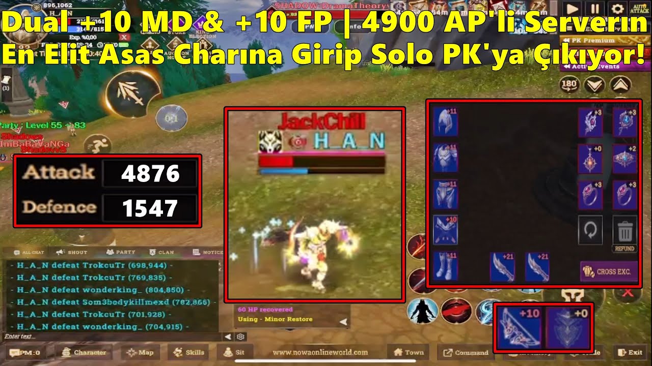 Bpieces - Ares'in En İtemli Dual +10 MD & +10 FP | 4900 AP'li Asas'la Solo PK Atıyor! | Nowa Online