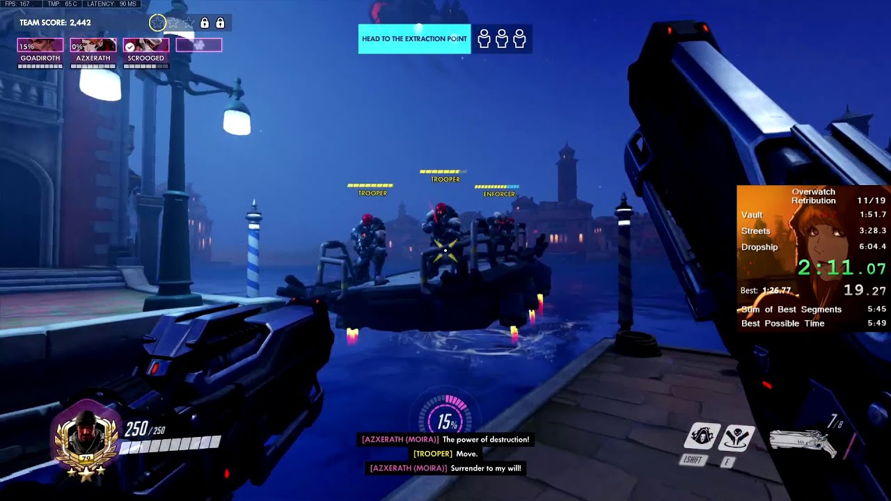 Retribution (Story, Normal) Speedrun in 5:52.599 - Overwatch