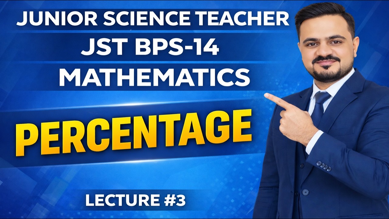 Lec#3 | Mathematics | Percentage | Junior Science Teacher | JST Test IBA STS #jst