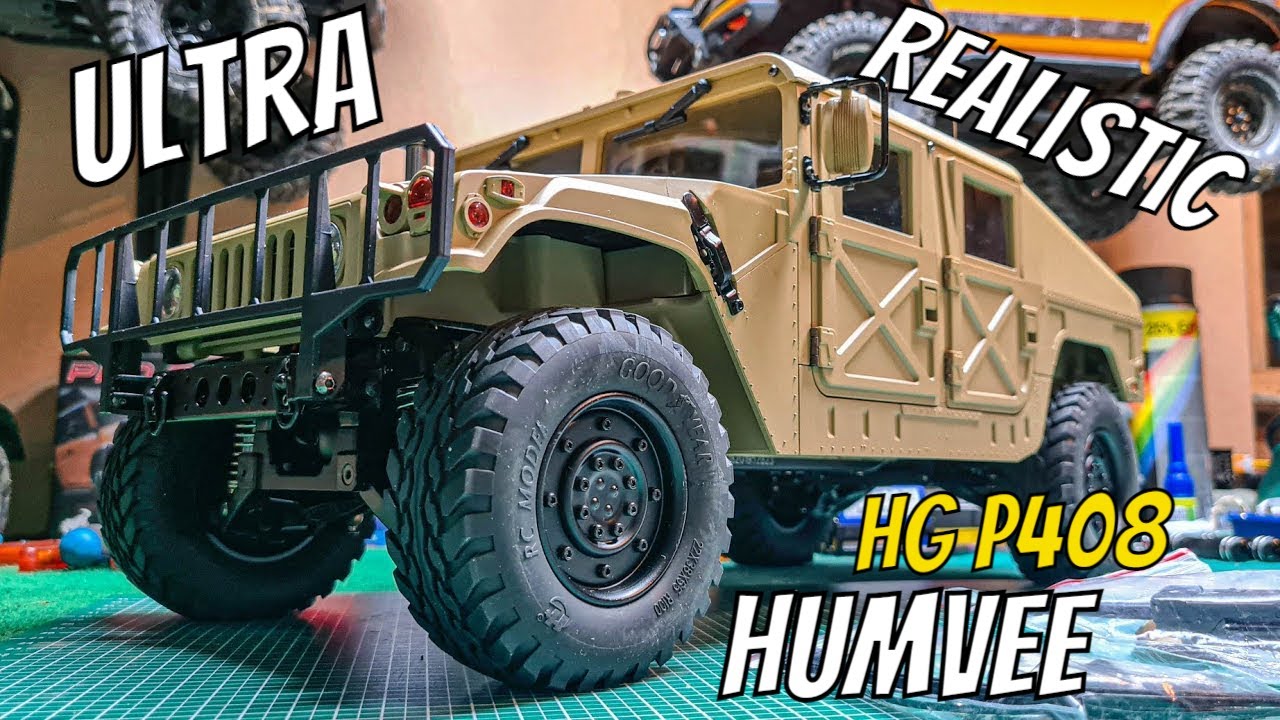 Hg P408 Humvee для Humvee армии США в действии и распаковка автомобиля Hummer H1 Off Road 4x4 RC