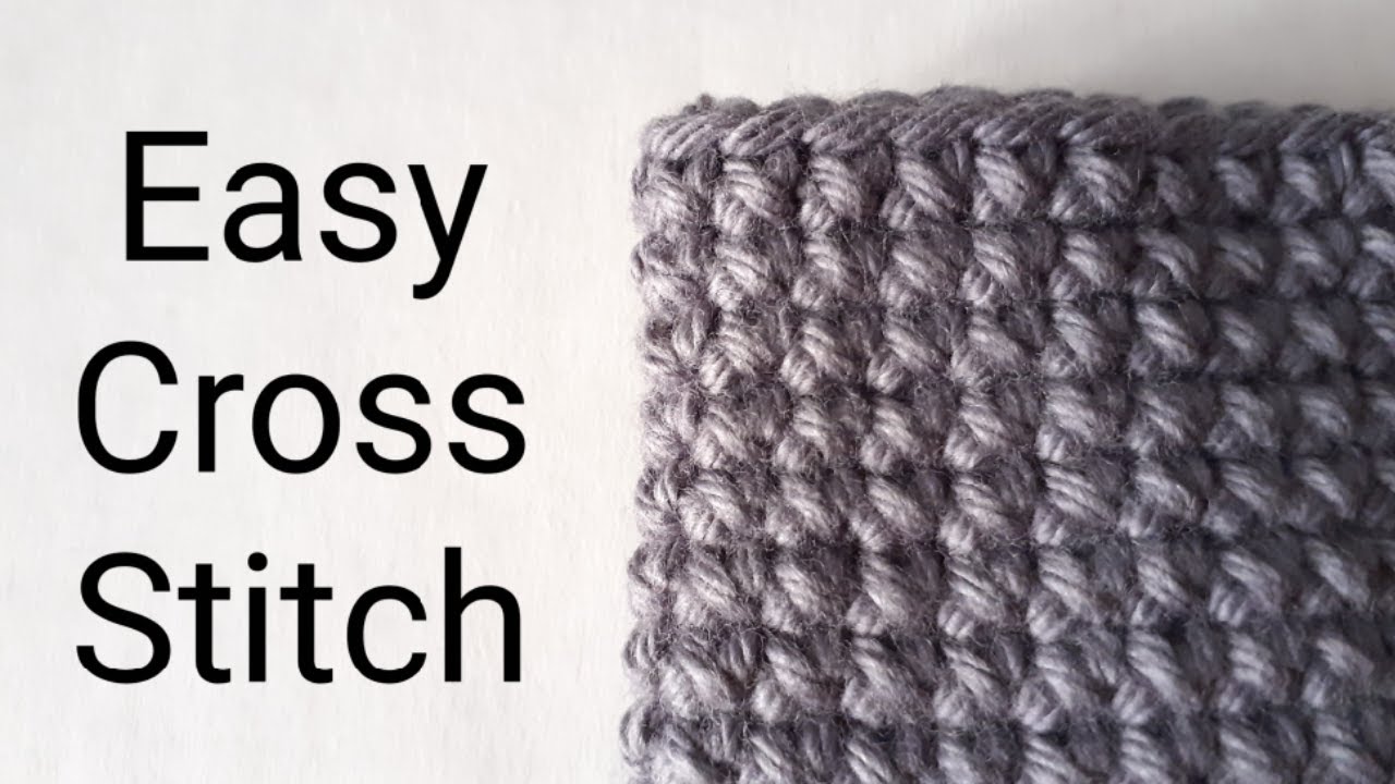 Crochet Cross Stitch/Simple Crochet Cross Stitch Learn Crochet Stitches #crochetwithme