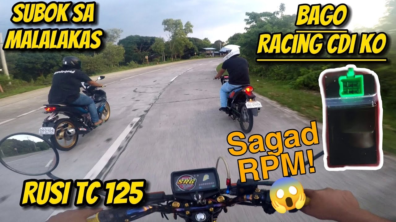 Racing CDI SAGAD NA SAGAD RPM! RUSI TC125 vs SNIPER & RAIDER F.I