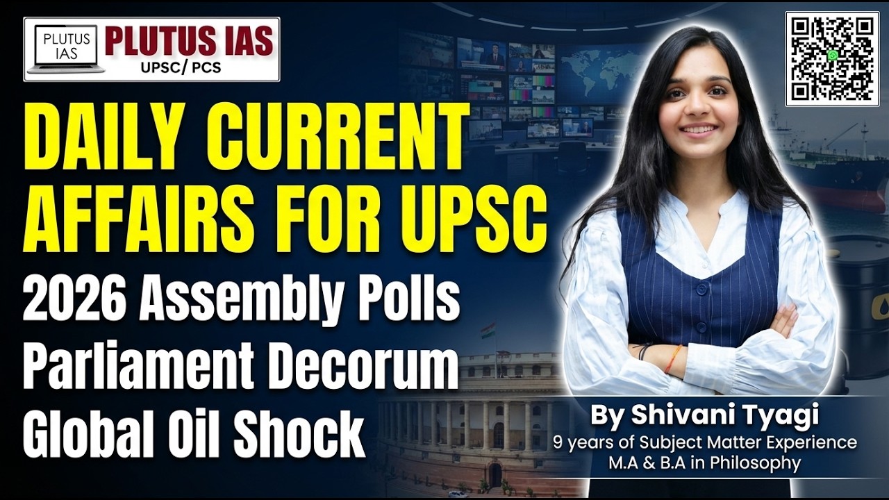 Parliament in Chaos: Speaker's Role | Geopolitical Oil Crisis | Shivani Mam #currentaffairs