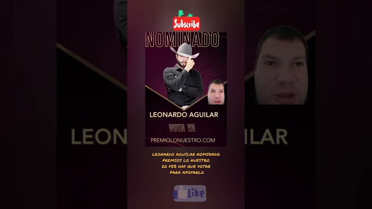 LEONARDO AGUILAR  NOMINADO EN PREMIOS LO NUESTRO #leonardoaguilar #angelaaguilar#cristiannodal#nodal