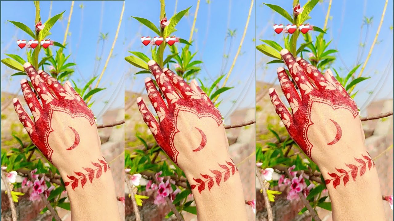 Eid Special Crescent Moon Mehndi Design | Elegant & Simple mehndi /Eid Style mehndi#jsmehandiart 