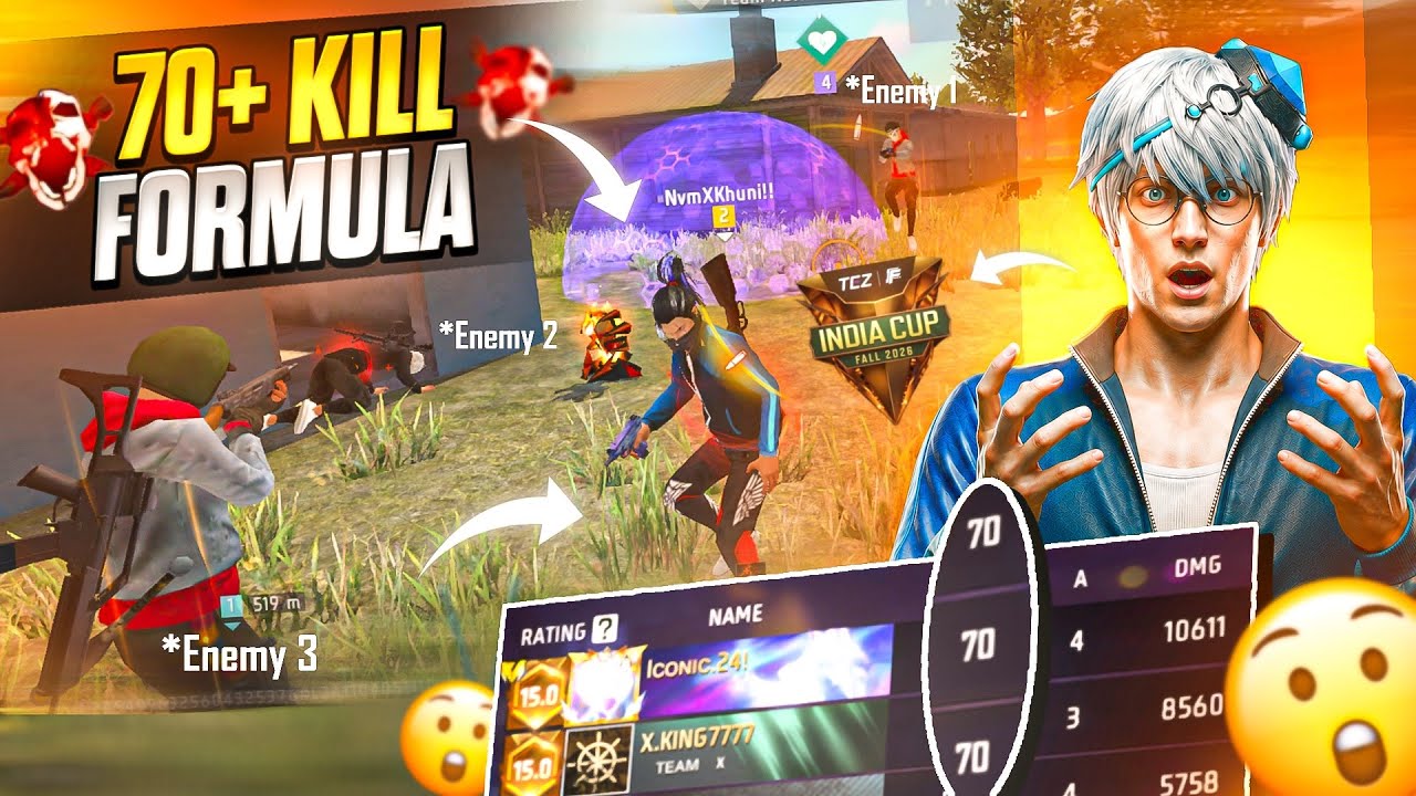 The Ultimate 70+ Kills😱 Strategy To Qualify For Official 2CR ₹ FFMIC Fall 🔥 ~ Garena Free Fire 