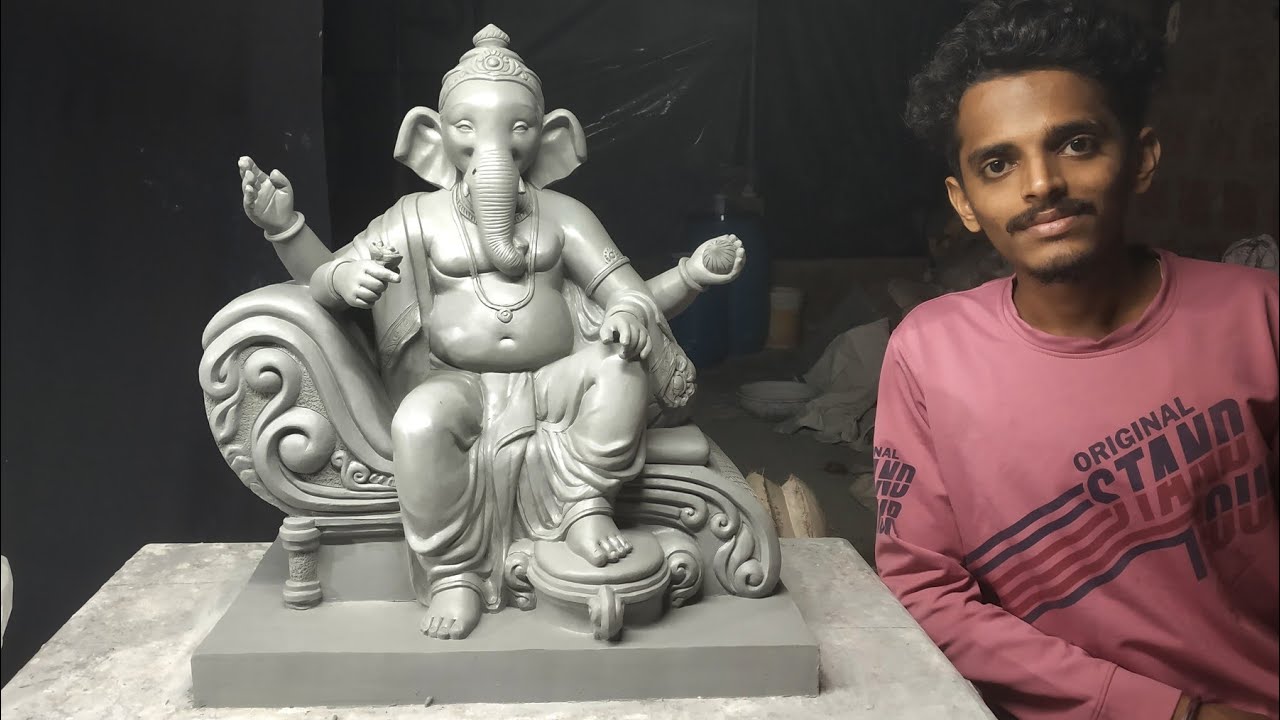 Ganesh idol making by Anant chougule 2022 ll how to make Ganesh idol