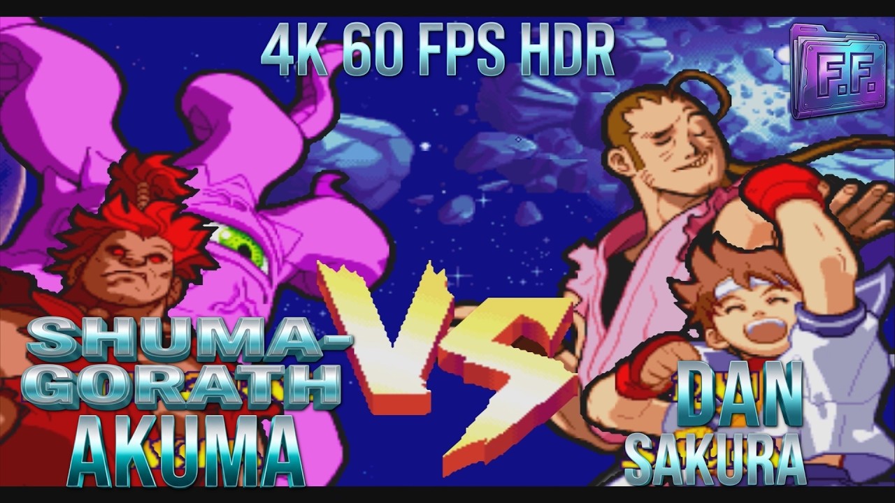 SHUMA-GORATH & AKUMA vs DAN & SAKURA - Marvel Super Heroes vs. Street Fighter 1997