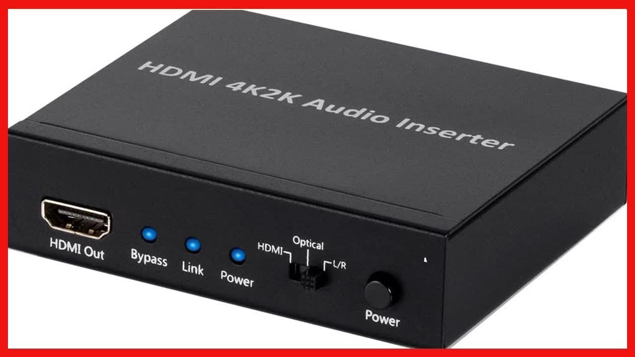 Monoprice 113347 BlackbirdTM 4K Series HDMI Audio Inserter, Black