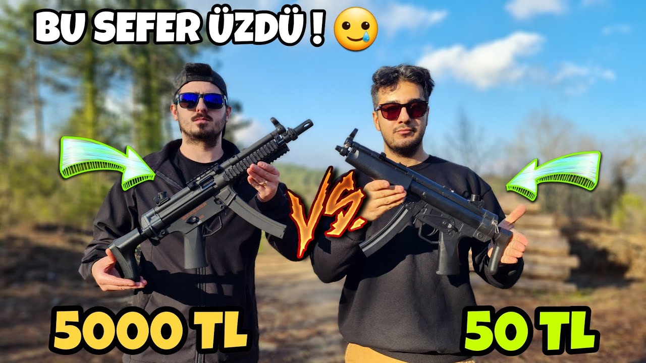 50 TL VS 5000 TL MP5 TÜFEK KARŞILAŞTIRMASI ! Bu Sefer PATLADIK ? 😱