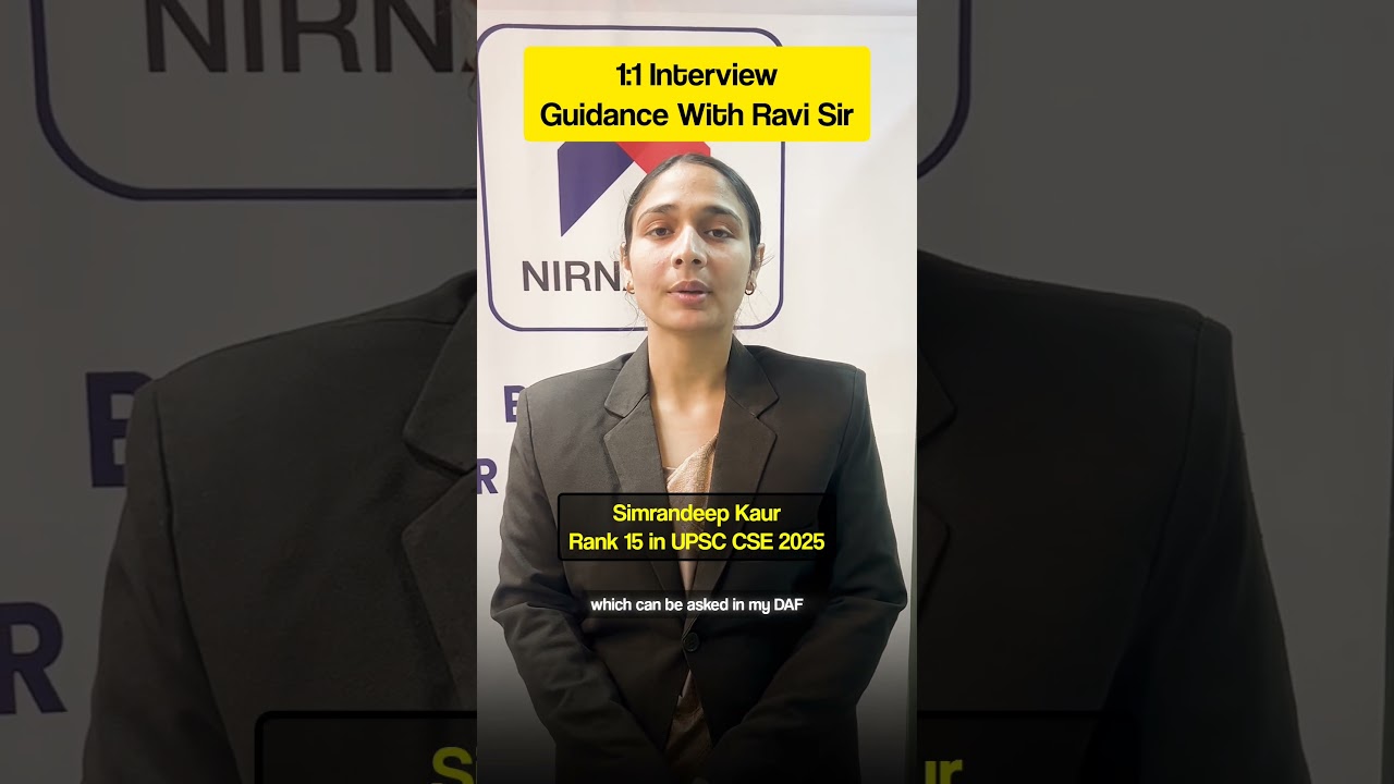 UPSC Topper 2025 | Simrandeep Kaur - Rank 15 | Interview Guidance with Ravi Kapoor Sir | Nirnay IAS