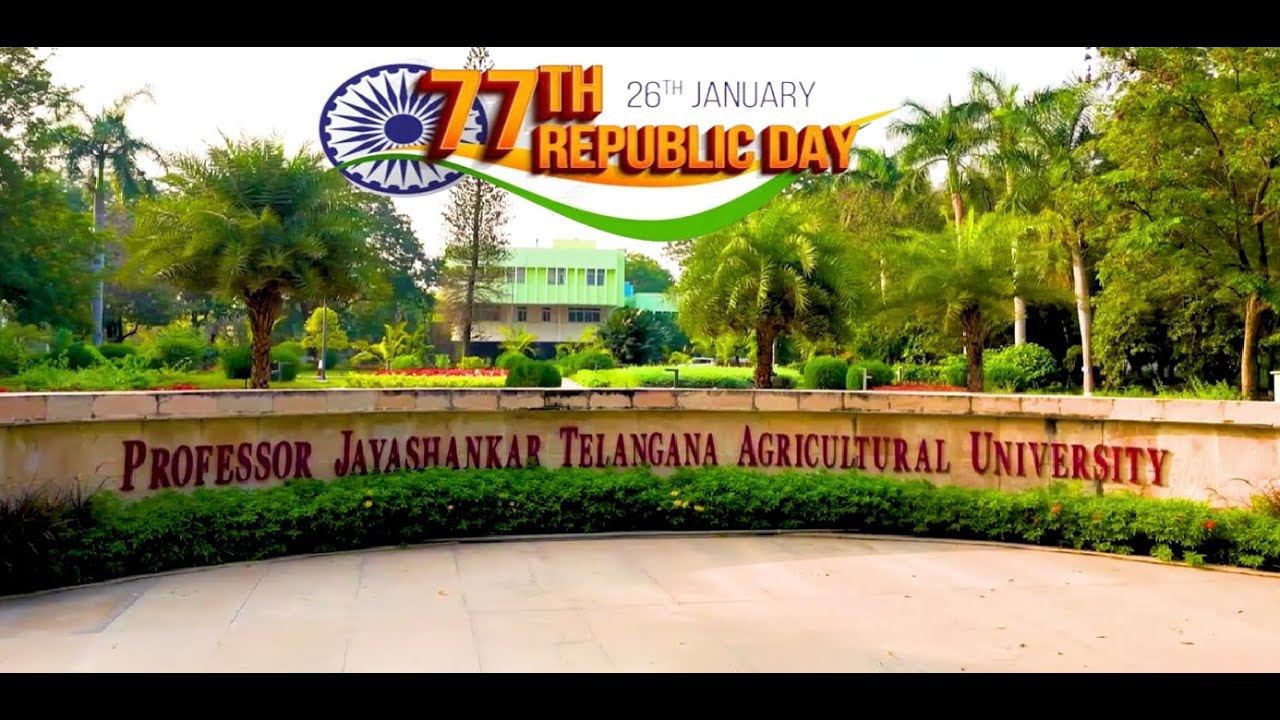77th Republic day celebrations at PJTAU sports complex Rajendranagar Hyderabad