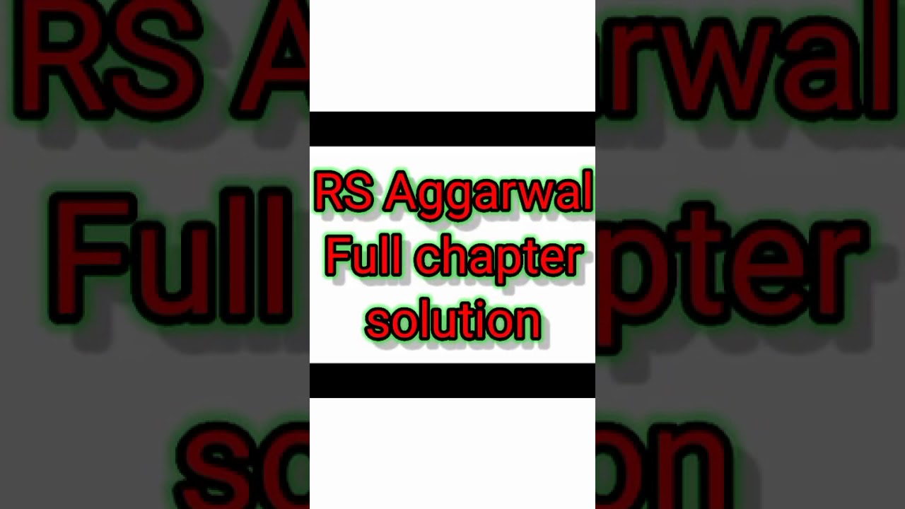 class 9 Rs Aggarwal solution//RS Aggarwal solution class 9//class 9 maths//