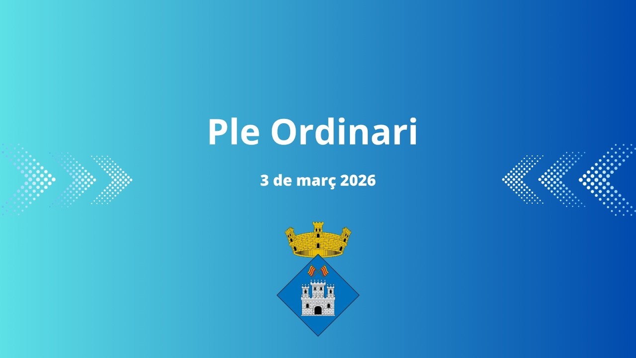 Ple Ordinari, 3 de març 2026
