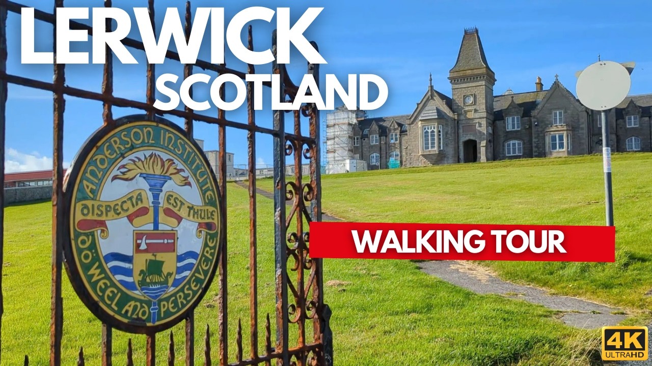 Lerwick Scotland 4K Walking Tour | Harbour Side & Town Centre from Shetland