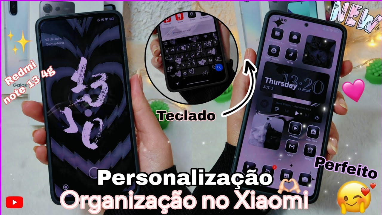 Redmi note 13 4G | Personalização e Organização Black/Dark no meu Xiaomi * Perfeito * Aesthetic